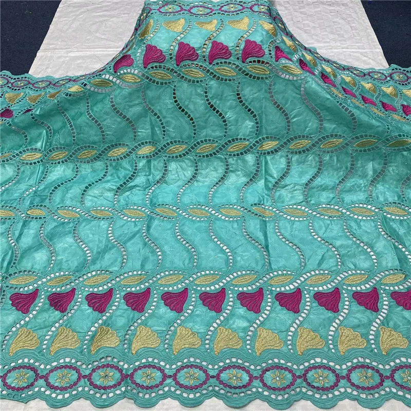 

African Bazin riche fabric embroidered 2020 high quality Bazin riche getzner brode 5 yards with Swiss Voile lace fabric Women