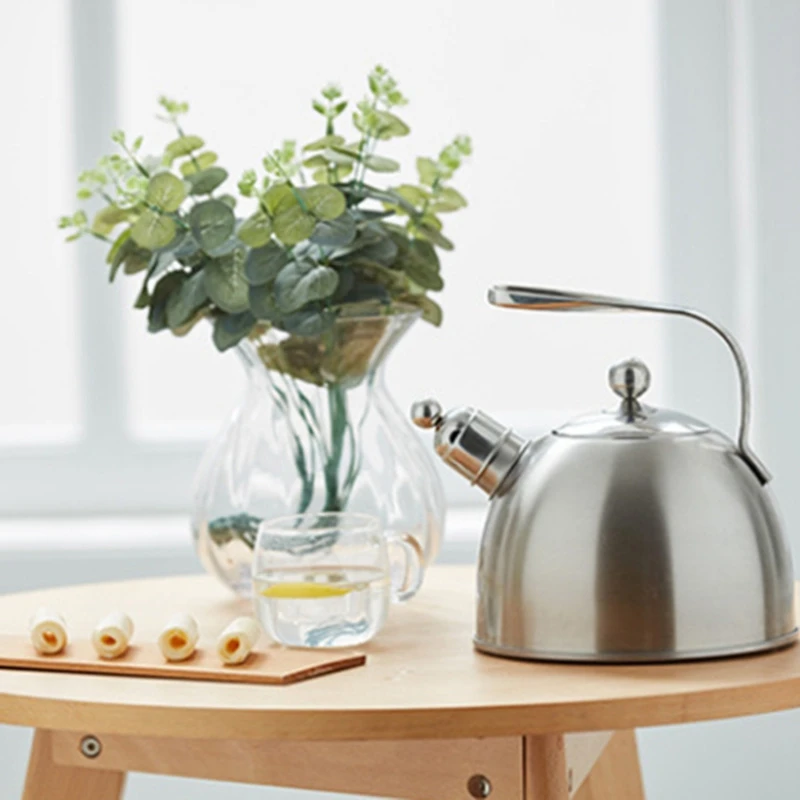 

Stainless Steel Thickened Kettle 2.3L, Universal Kettle for Gas Induction Cooker, Whistle Kettle