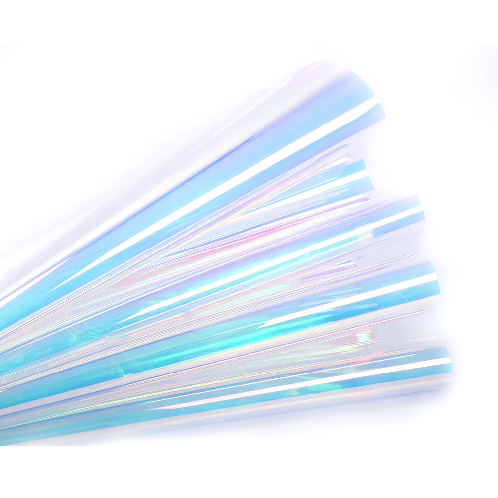 Ice прозрачная ПЭТ-радужные волшебное зеркало многоцветный Изменение Цвет