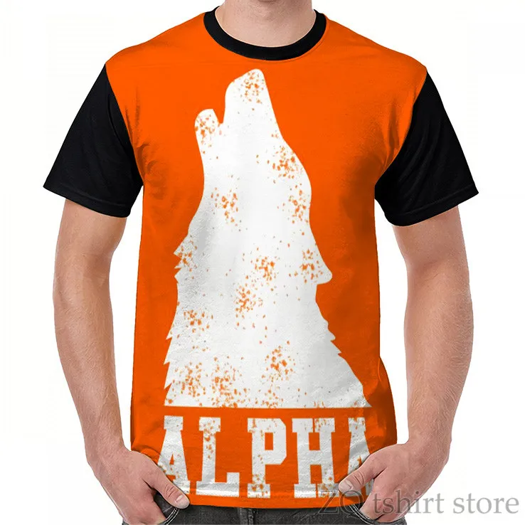 Футболка с принтом альфа-волка для мужчин и женщин топ коротким рукавом забавным