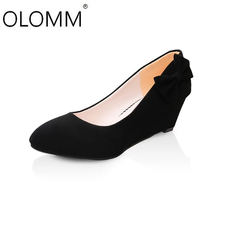 

2020 Autumn New Mid-heel Suede Women's Shoes with A Comfortable Bow