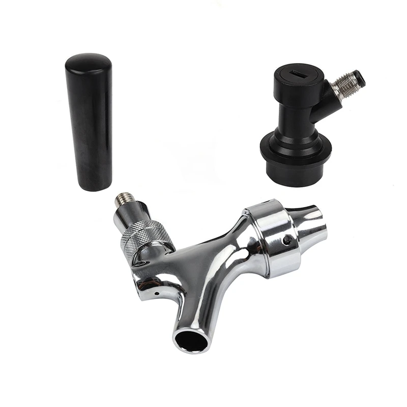 Beer Tap Faucet With Ball Lock Home Brewing Stainless Steel Stem Draft Keg Disconnect Chromed Body Fo | Дом и сад