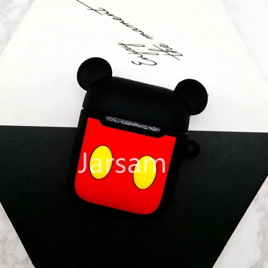 Mickey Мультяшный беспроводной Чехол для наушников для Apple AirPods 2, силиконовый чехол для зарядки наушников s, защитный чехол для AirPods - Цвет: Mickey