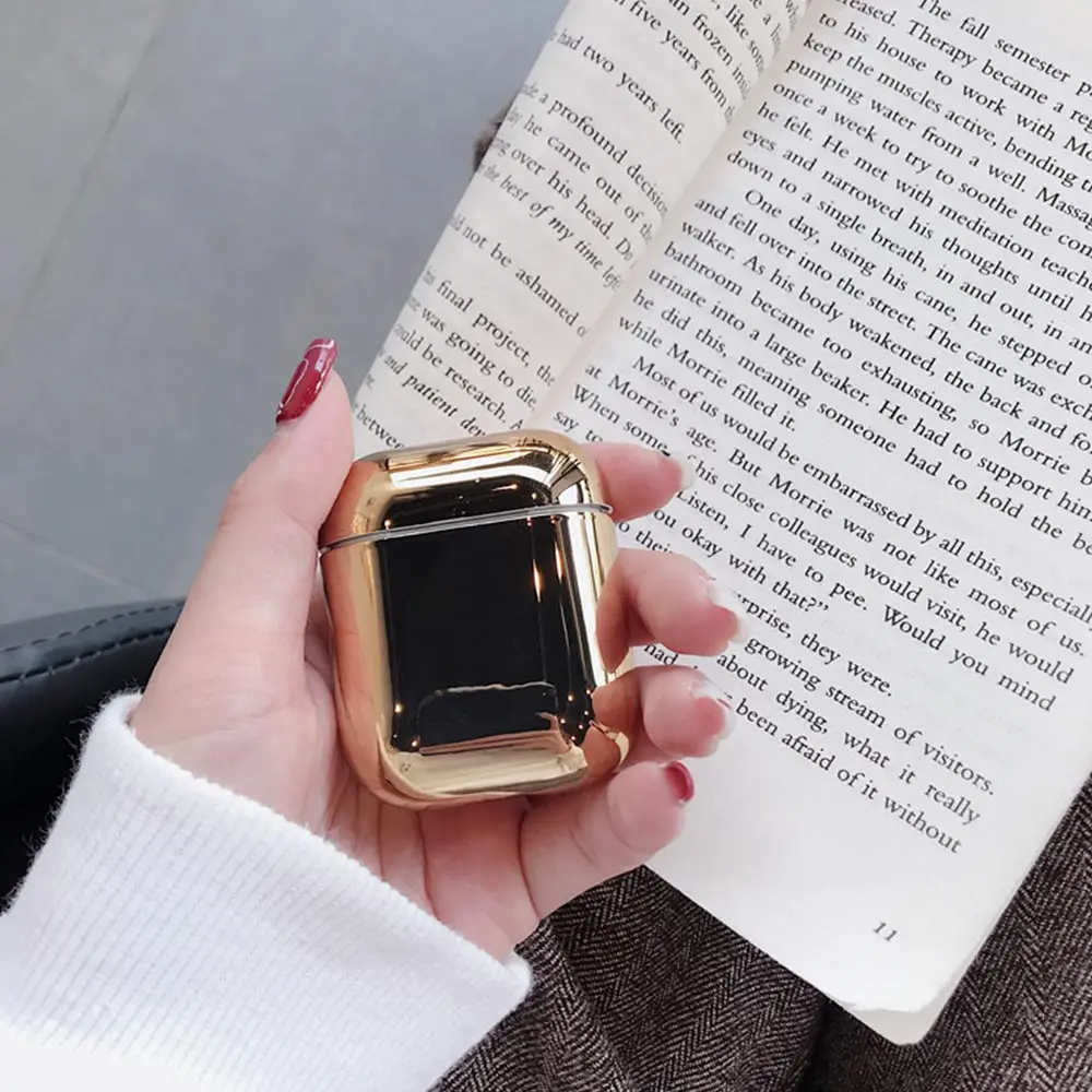 Чехол KISS для наушников чехол Apple защитный Airpods аксессуары кожи золотая коробка
