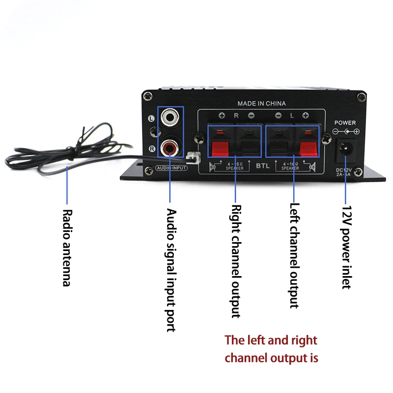 2X200W стерео Hifi автомобильный домашний сабвуфер усилитель звука Bluetooth EDR o