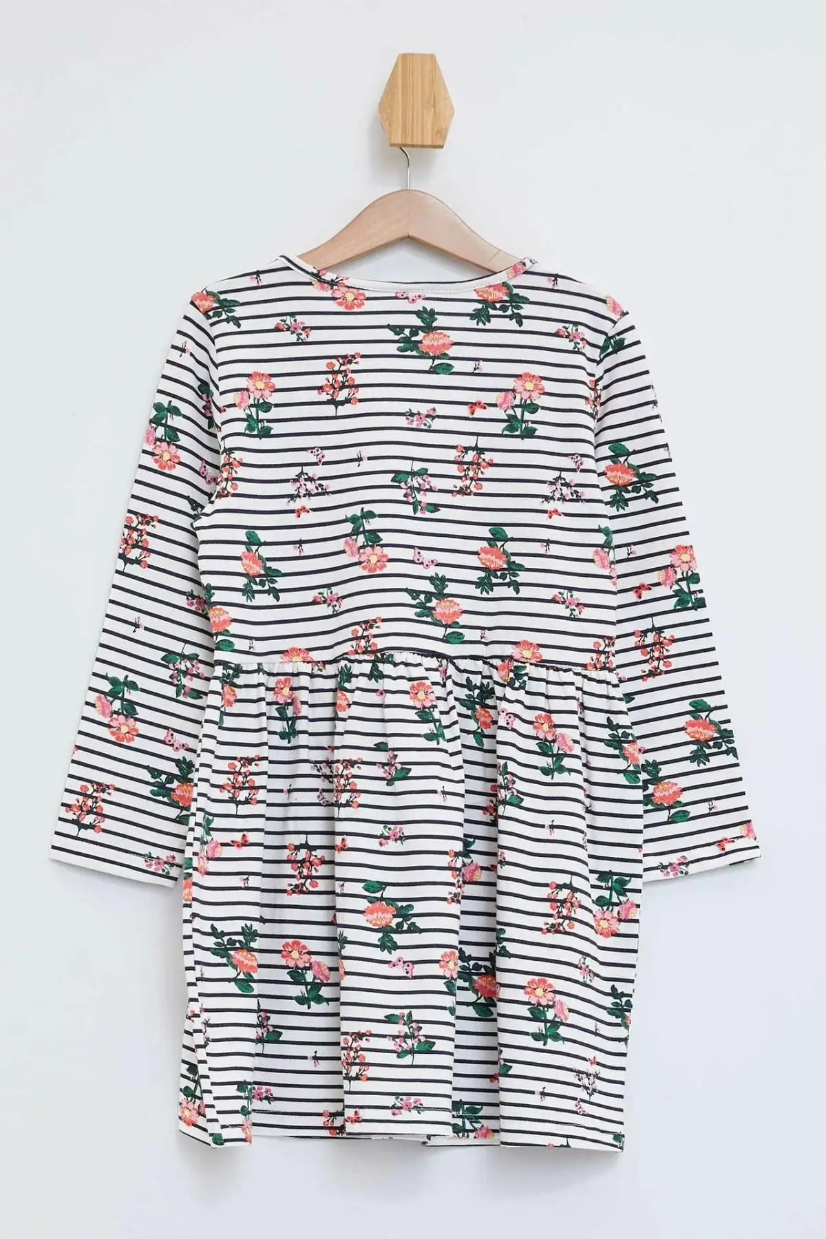 Дефакто осенние платья в черно-белую полоску для девочек Повседневные вязаные с