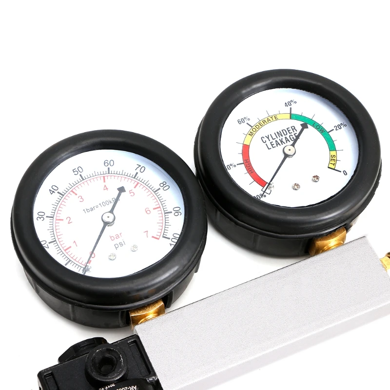 

Auto Cylinder Engine Leak Leakdown Tester Compression Gauge Diagnostic Detector N0HF