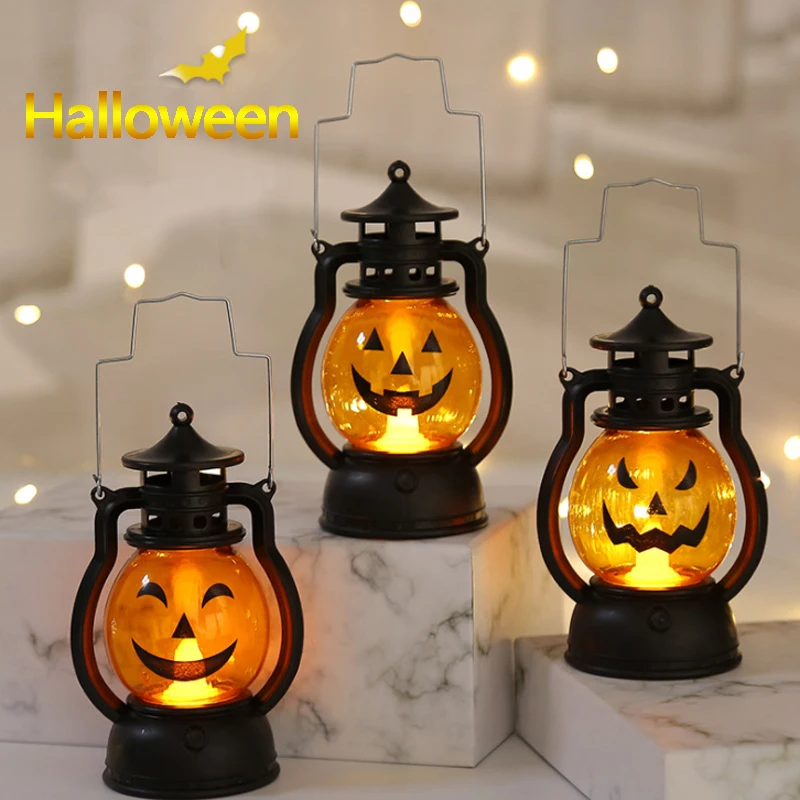 

Pumpkin Skull LED Pony Lantern Halloween Decoration Prop Creative Holiday Bar Party Light LED Oil Lamp Prop Atmosphere light