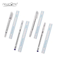 newcome surgical eyebrow tattoo skin marker pen tool accessories tattoo marker pen with measuring ruler microblading positioning
