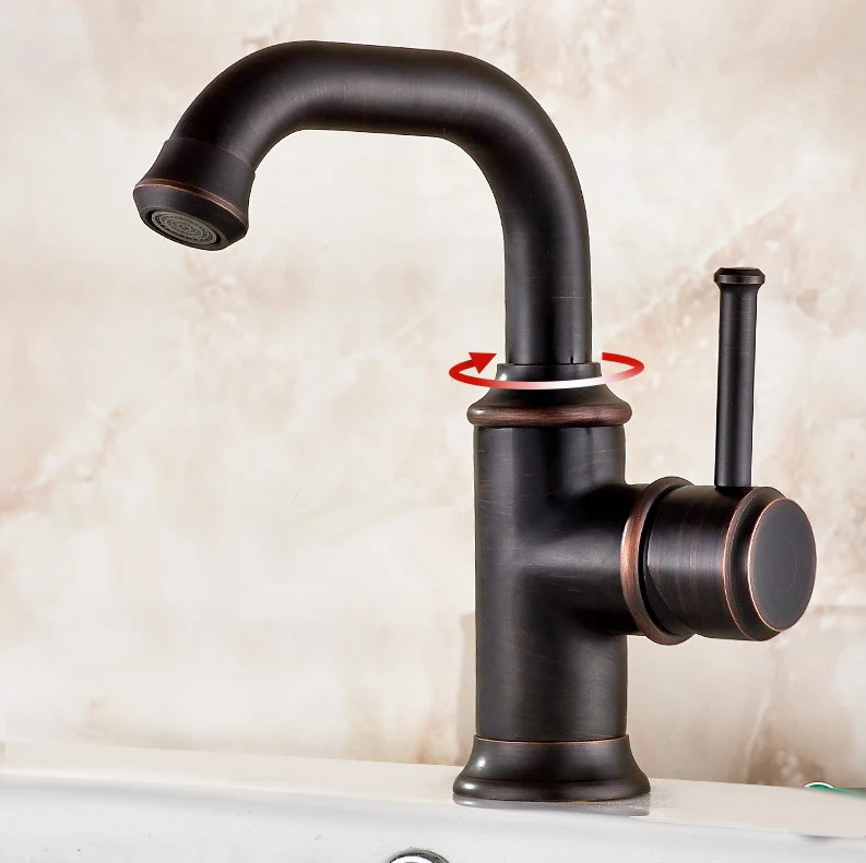 Черный Масло втирают бронзовая античная латунь Кухня Мокрый Бар Ванная комната