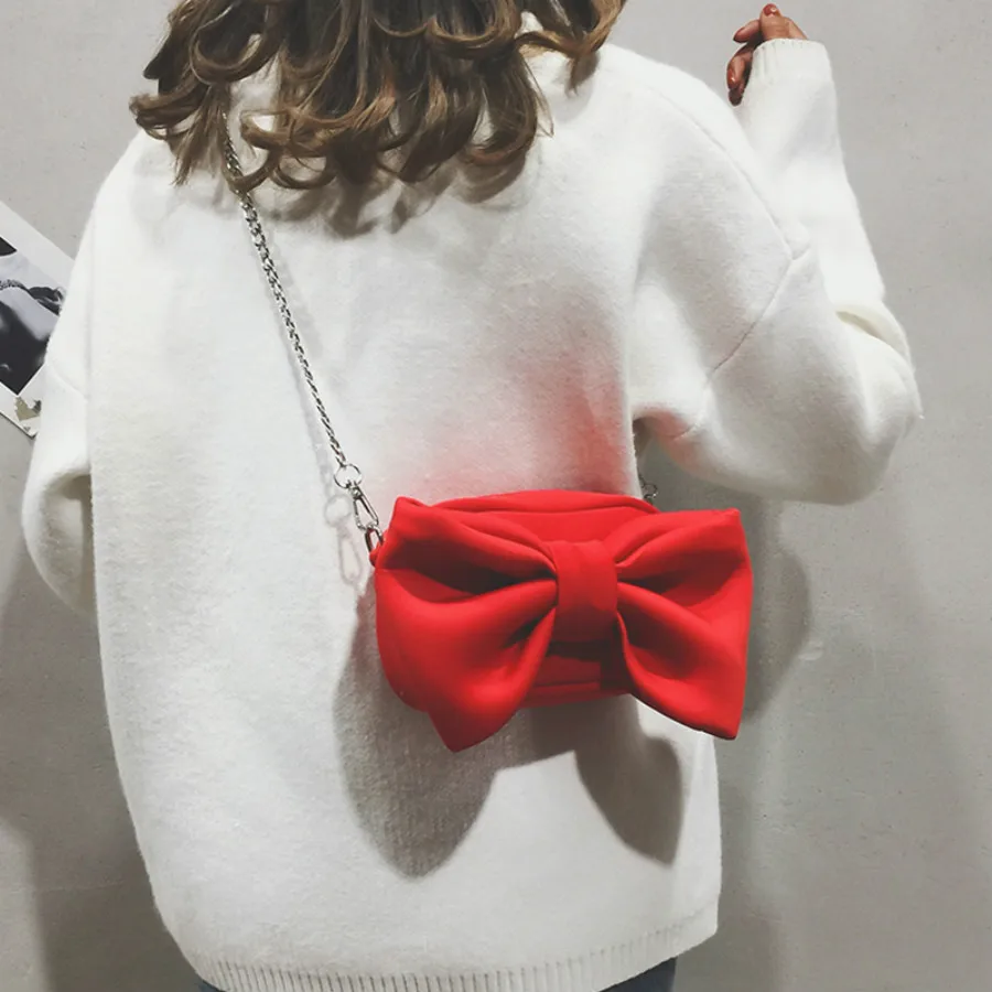 Милые забавные женские сумки на плечо с бантиком роскошные Сумки из