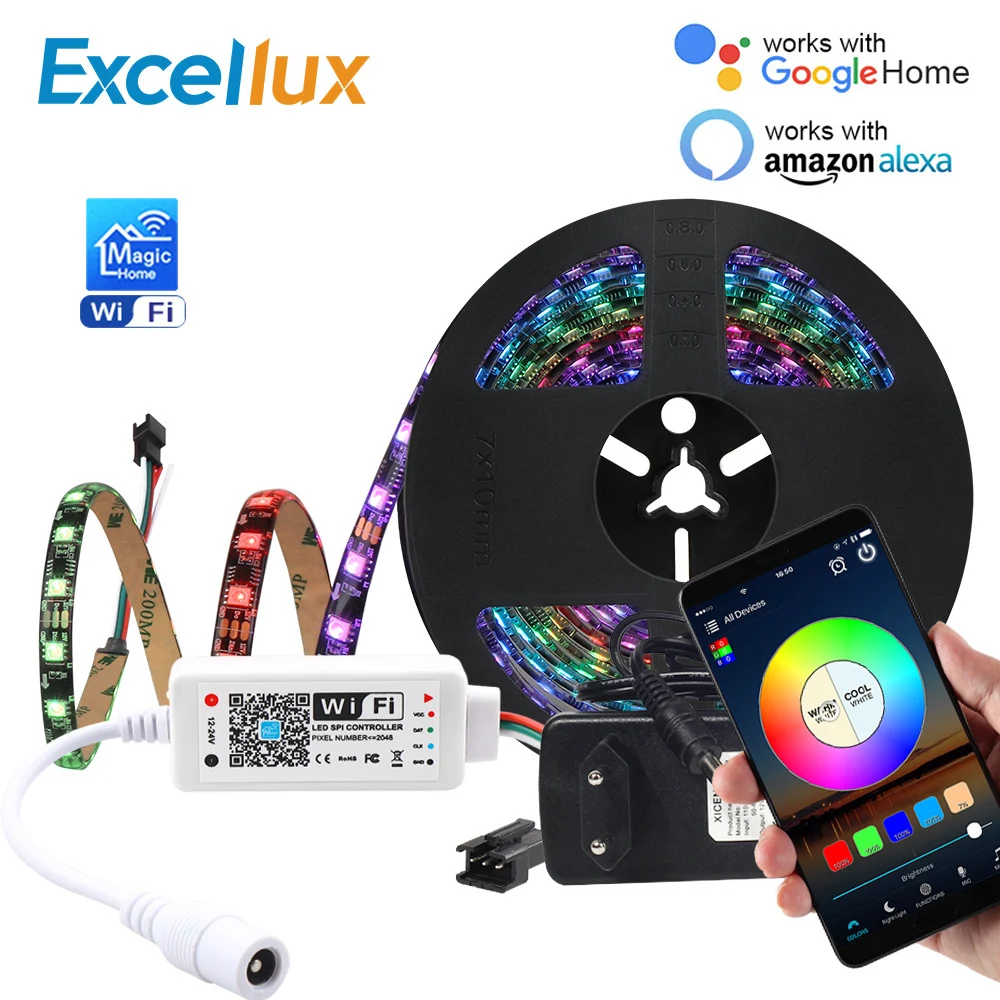1 комплект удивительный SPI музыкальный WiFi контроллер приложения + 30 светодиодный