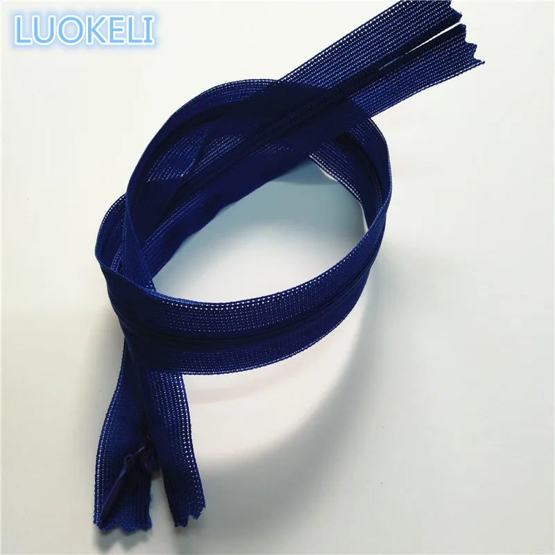 Dark Blue 30 см(12 дюймов) 10 штук 3# шелк скрытая молния пользовательский процесс шитья многоцветная опционально - Цвет: Dark Blue