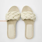 Женские шлепанцы, на плоской подошве, с жемчужинами, повседневные, удобные, однотонные, с открытым носком, для лета, 2020