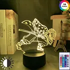 Акриловый светодиодный ночсветильник, аниме демон для детей, украшение для спальни, крутая Иллюзия 3D, настольная лампа, креативные подарки на день рождения