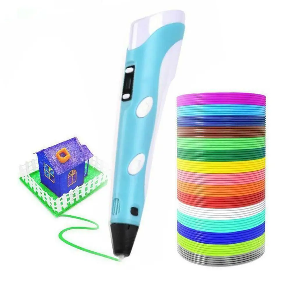 

USB Charging 3D Pen LCD Display DIY 3D Printing Pen PLA ABS Filament Handmade Toy Children Birthday Gift Kids Creativity Trainer
