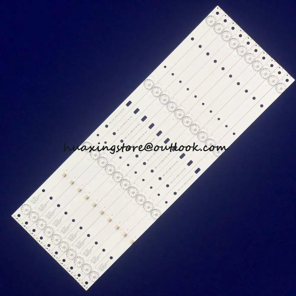 

1set=10pcs LED Backlight Strips 4lamps 6v for Lehua 49AX3000 Light Bar JS-D-JP4910-041EC(60517) E49DU1000 470.0*17.0*1.0T