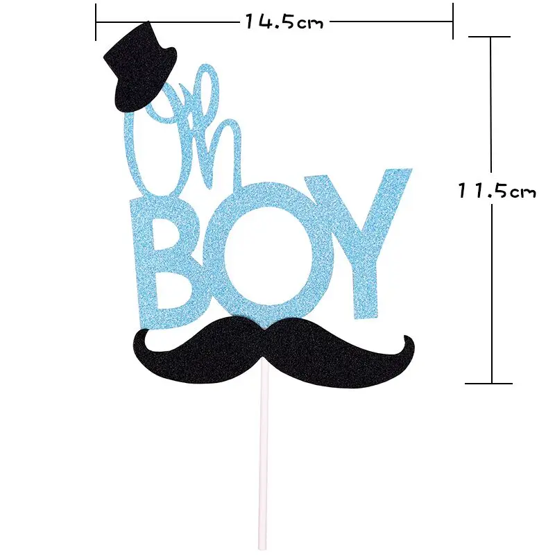 boy 1 Набор «С Днем Рождения» Микки Маус мультфильм торт Топпер кекс флаг бумаги соломинки Беби-Шауэр выпечка торта ко дню рождения вечерние украшения - Цвет: boy