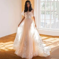 eightree vintage wedding dresses lace cap sleeve wedding gowns women a line country wedding gowns vestido de noiva 2021