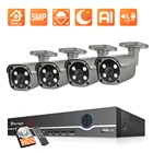 Techage 8CH комплект системы видеонаблюдения 5MP Ai Smart IP-камера наружная CCTV двухсторонняя металлическая Водонепроницаемая домашняя система видеонаблюдения комплект