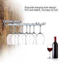 new stainless steel double row iron chrome wine glasses holder wall mount stemware rack wall mounted wine glass rack with screws