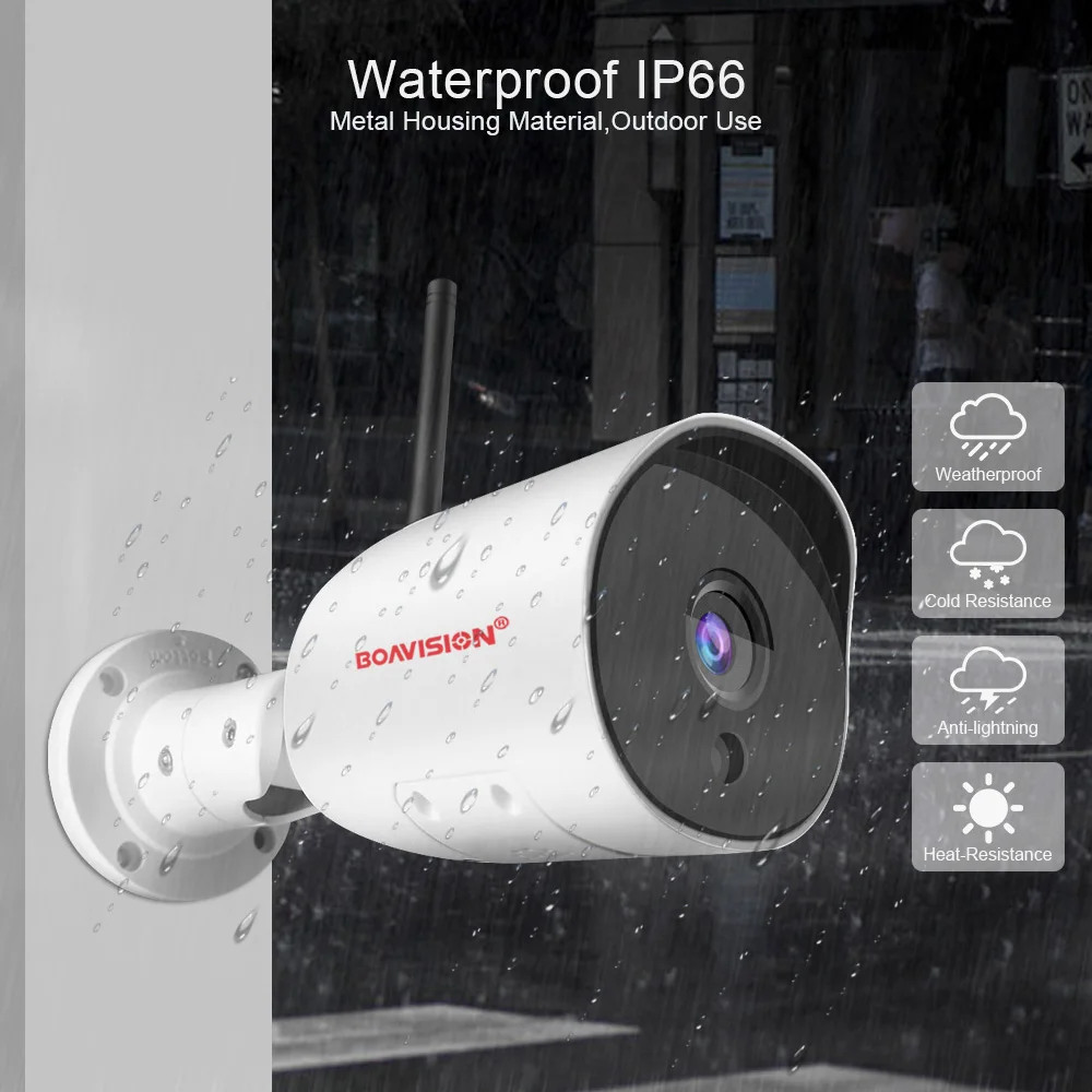 1080P 5MP IP Камера WI-FI Беспроводной открытый металлический Водонепроницаемый Пуля безопасности Камера ONVIF 2-полосная аудио Ночное видение 20 м для Iphone и Ipad