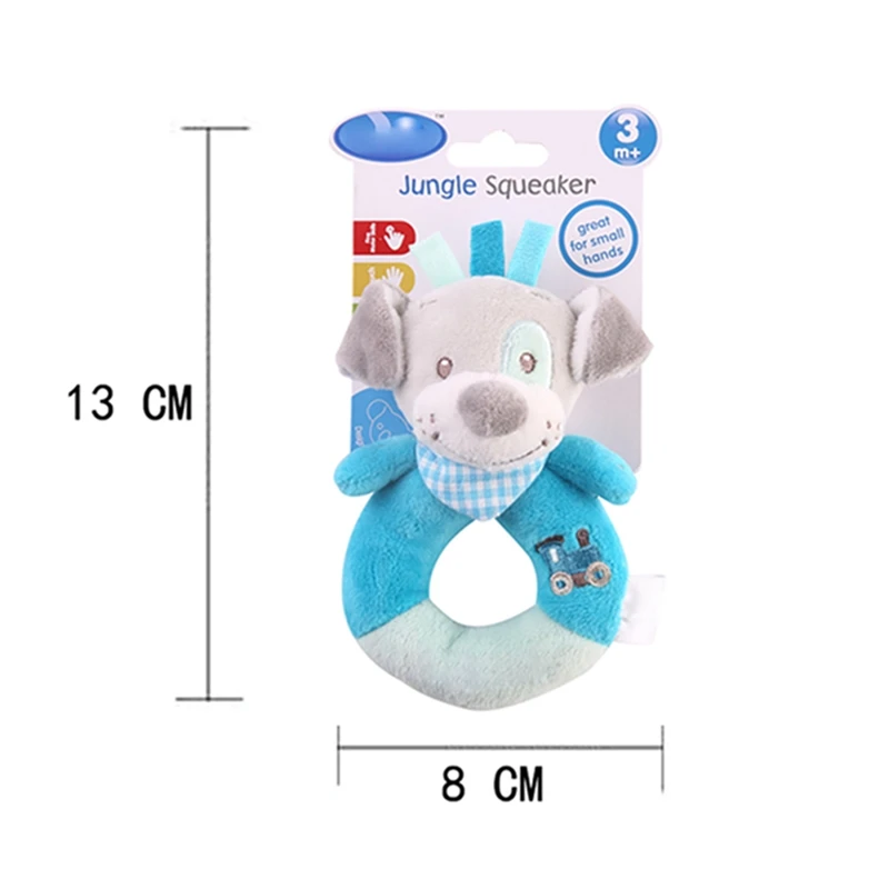 

Kids Animal Soft Plush Rattles Baby Hand Bells Educational Doll Cute Cartoon Animal Plush Toys Gift New