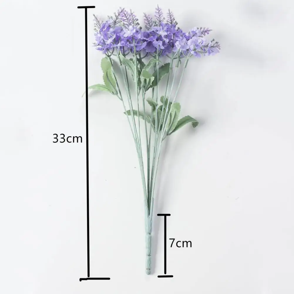 

Artificial Flower Clear Texture Bright Color Plastic Artificial Lavender Plant for Indoor