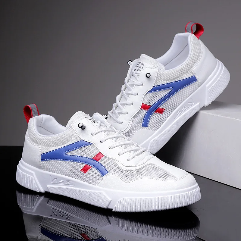 

Men's shoes 2021 summer new white shoes men's breathable net red net top shoes student sports shoes
