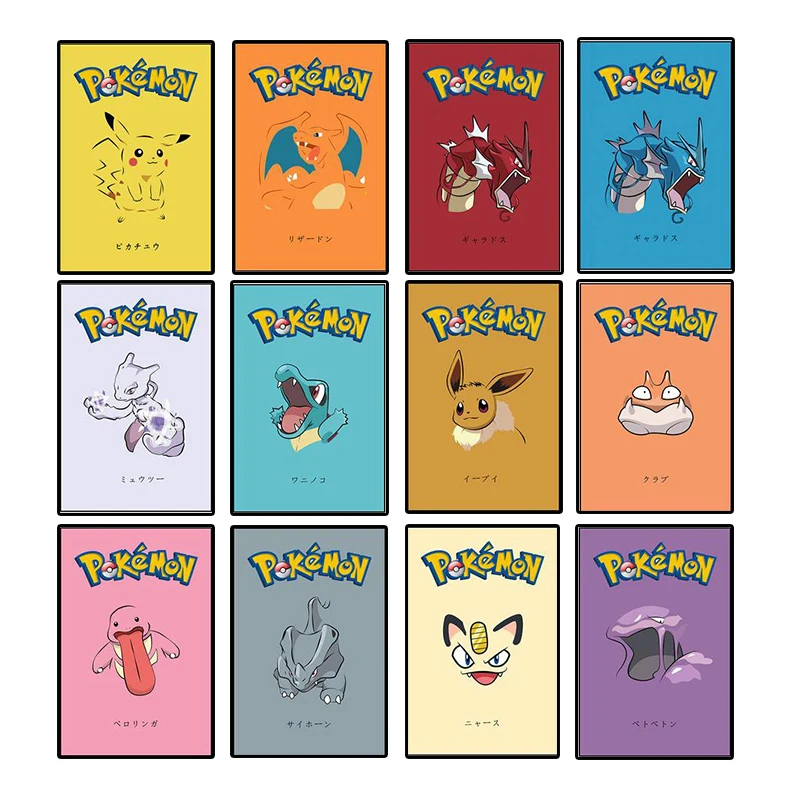

Pokemon Anime Watercolor Canvas Painting Pikachu Posters and Prints Art Print Pictures Boys Room Home Wall Decoration Kids Gifts