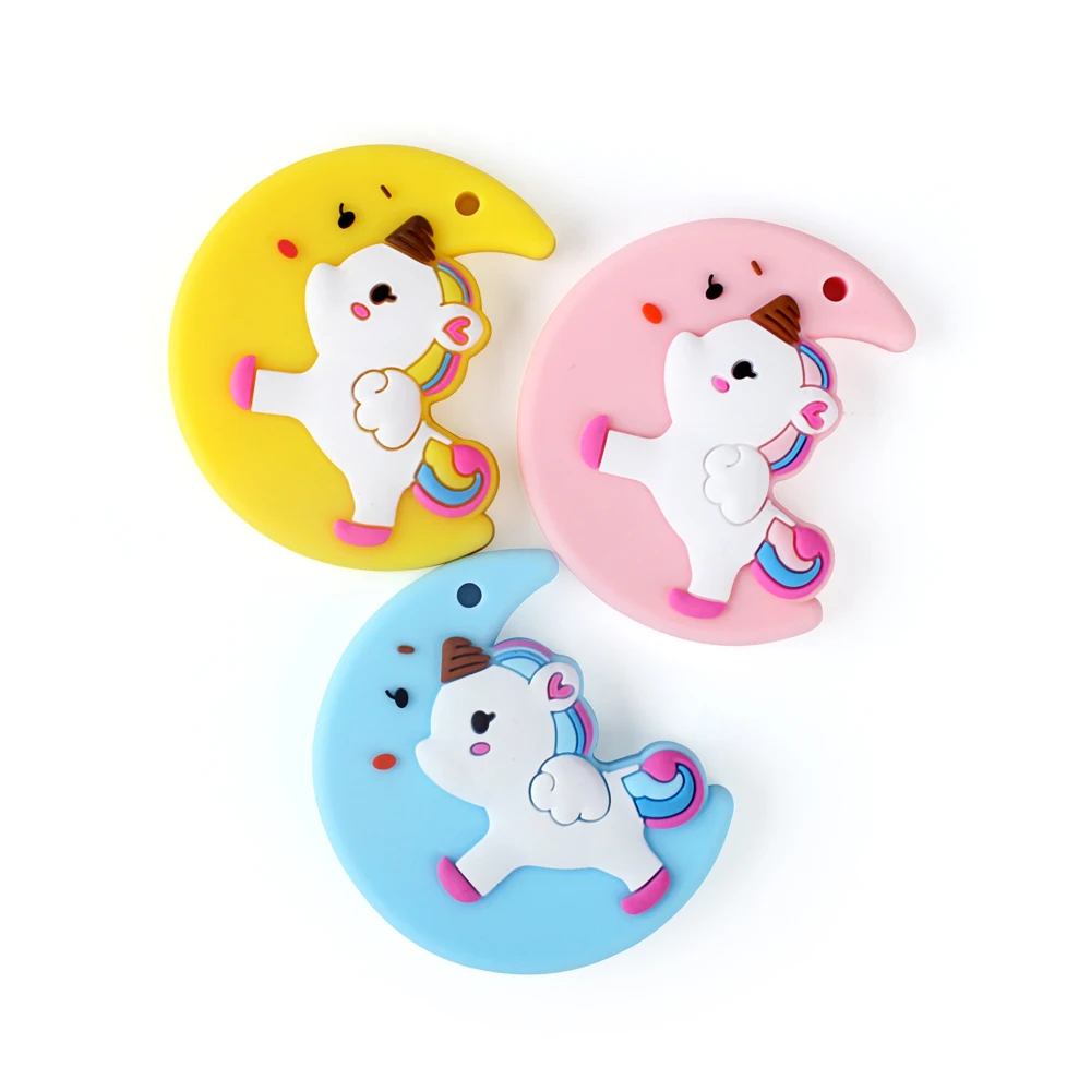 Keep & расти 3 шт. Moon Единорог силиконовый Прорезыватель для зубов в форме звезды