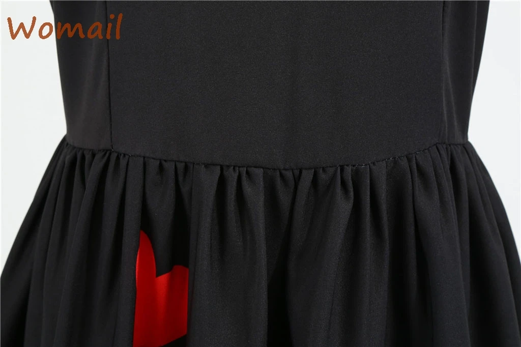 Женское платье на День святого Валентина с принтом сердца женская одежда