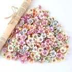 Цветок маргаритки, 1050 шт., многоцветный, Шелковый, фиолетовый, искусственный цветок для свадьбы, помолвки, вечерние, украшения дома, сада