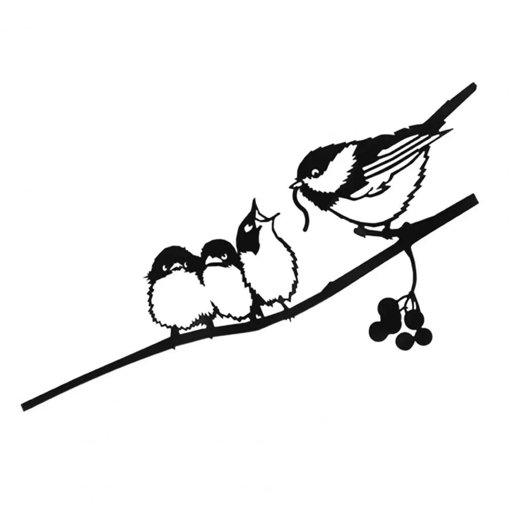

40% Hot Sales!!! Art Silhouette Exquisite Bird Shape Iron Garden Stake Tree Decoration for Decorating