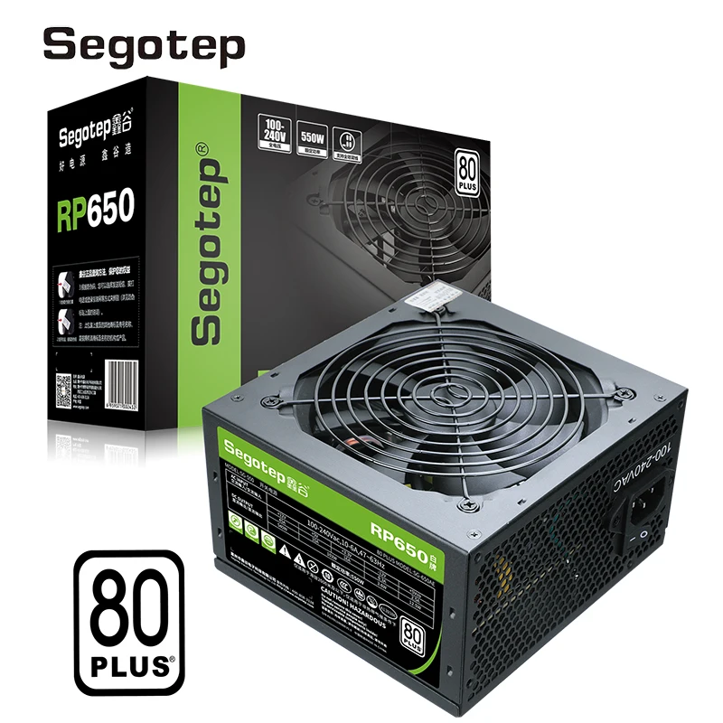 Блок питания Segotep для настольного компьютера 80plus 550 Вт ATX 12 В с 120 мм