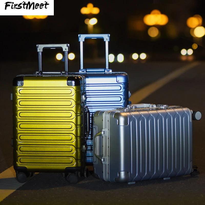 Новинка чемодан на колесиках с алюминиевой рамой универсальный чехол паролем