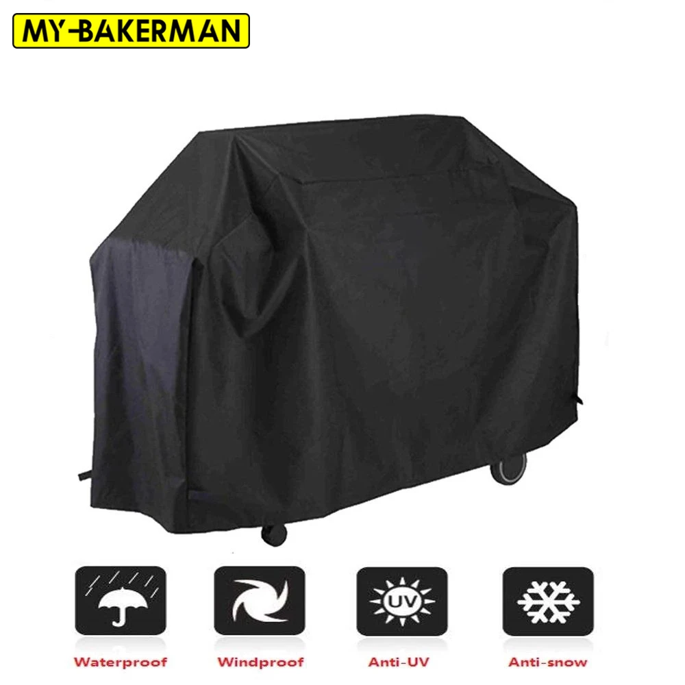 

BBQ Cover Outdoor Dust Waterproof Heavy Duty Grill Cover Rain Protective outdoor Barbecue round black bbq Grill Cover