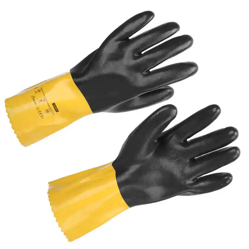 PVC Coated Safety Work Gloves Oil Acid Alkali Resistance for Chemical Industry Machinery |