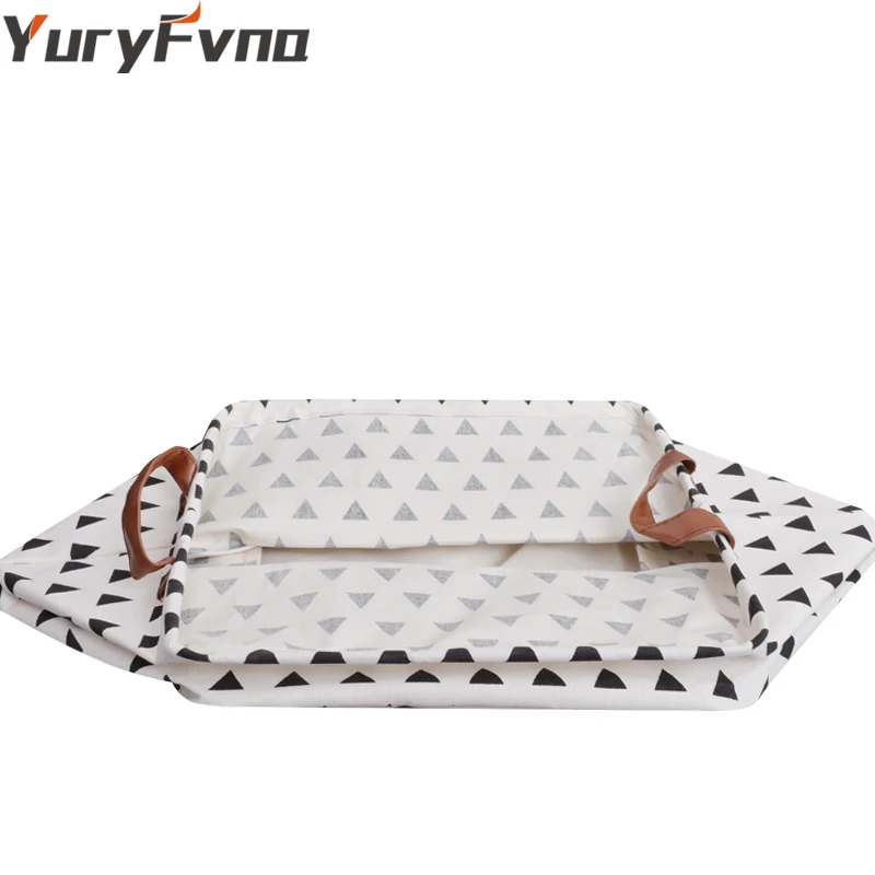 YuryFvna ткань корзина для хранения игрушек Ящик складные льняные Детские Прачечная