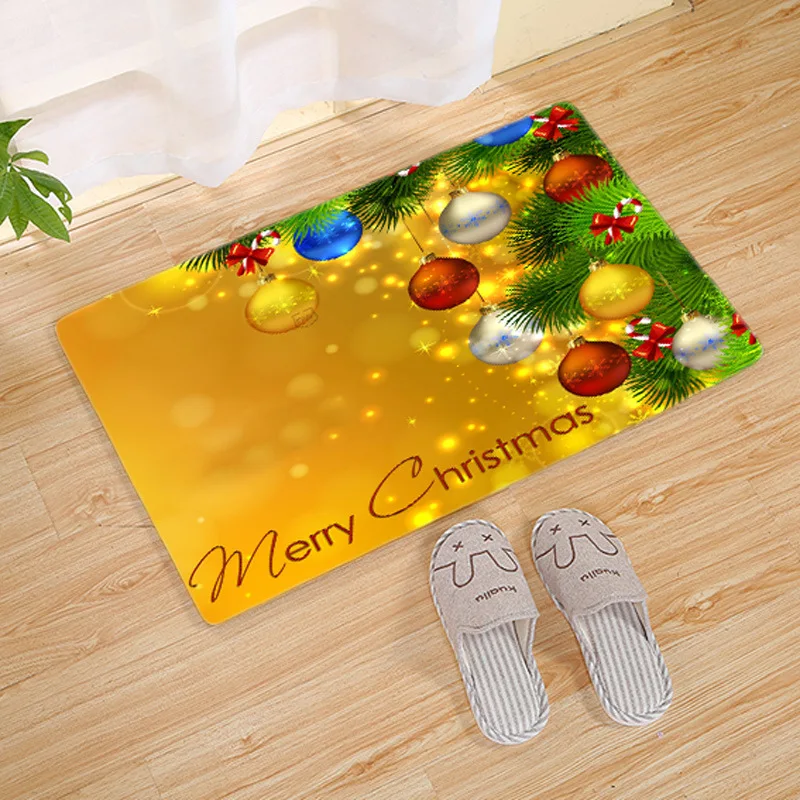 Рождественские ковры домашний декор прикроватный кухонный коврик нескользящий