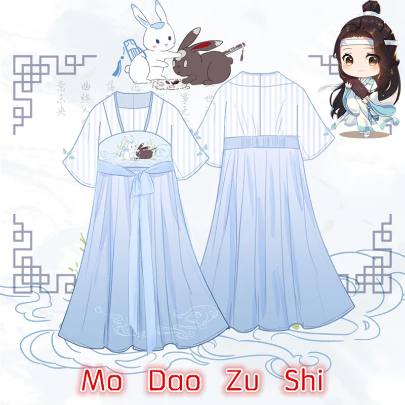 

Костюм для косплея аниме Mo Dao Zu Shi, костюм для косплея Lan Wangji, летний повседневный костюм, одежда для косплея, подарок для женщины и девушки