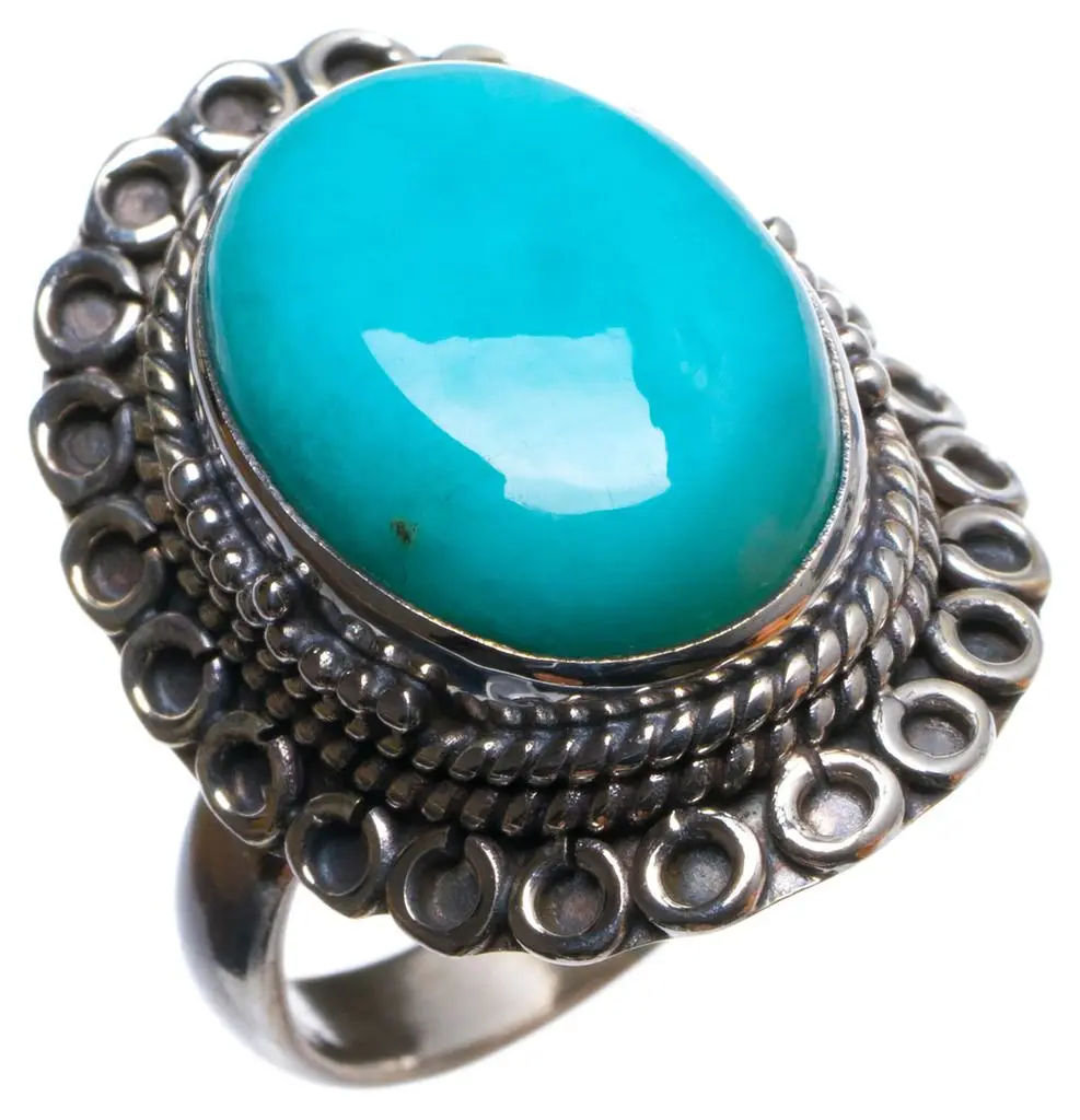 Уникальное серебряное кольцо ручной работы из натурального Карибского моря