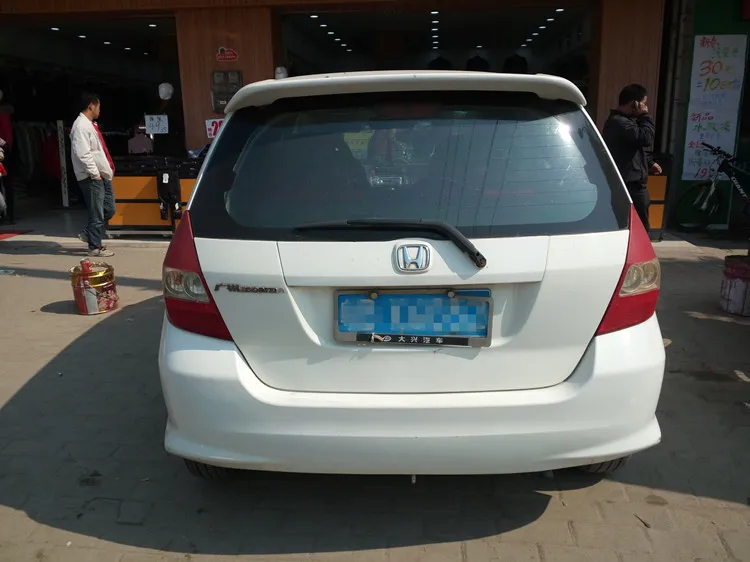 Для Honda Jazz Fit спойлер 2004-2007 высокое качество абс материал заднее крыло автомобиля