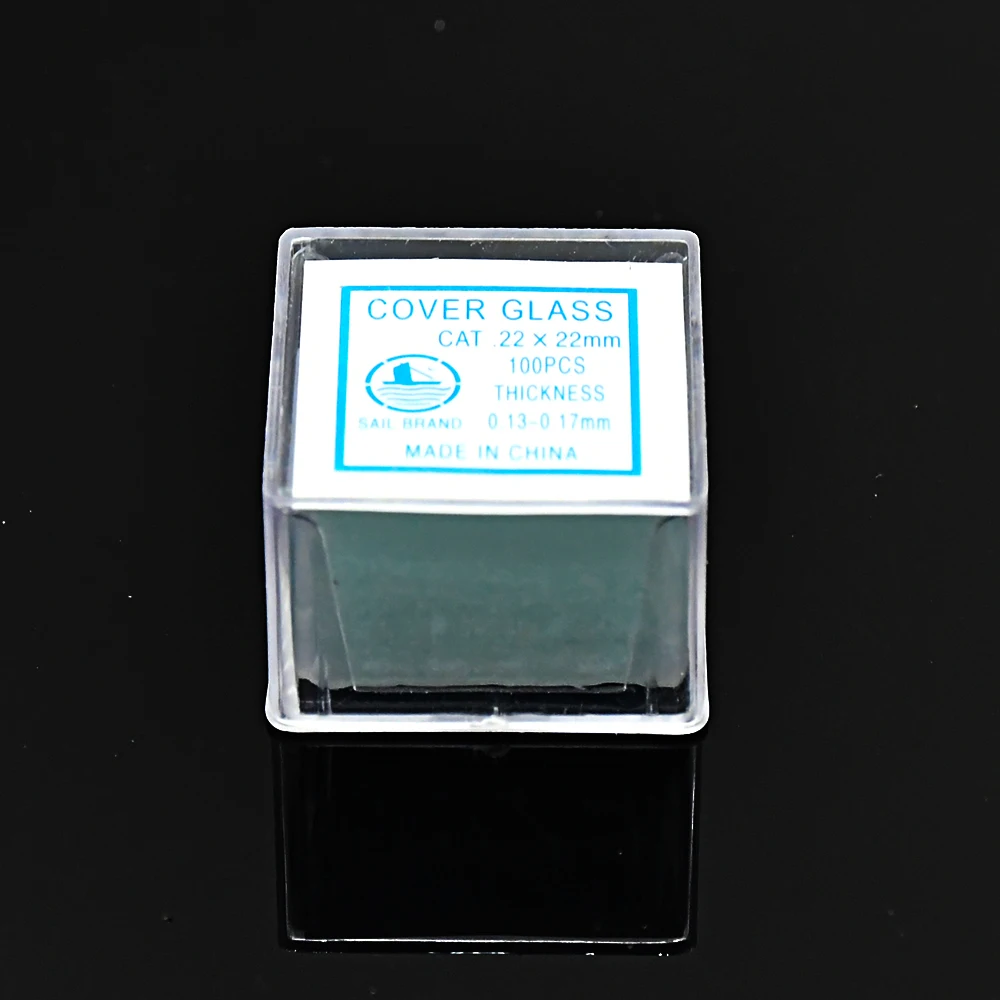 Крышка для микроскопа стеклянная крышка Квадратная роста 22*22 мм толщина крышки