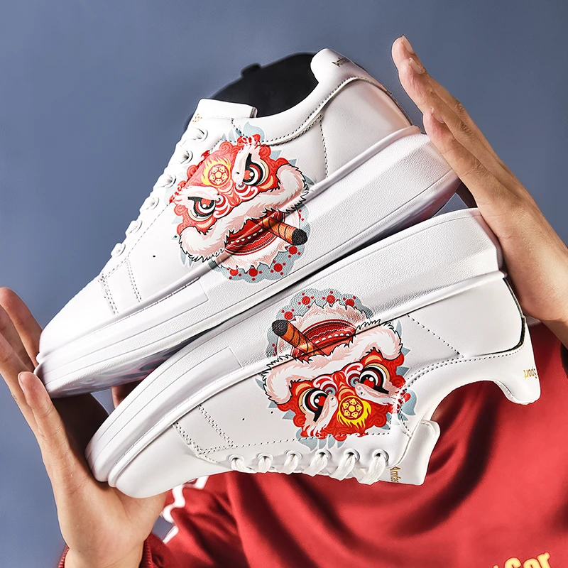

2021 New Big Size Comfortable Running Shoes High Quality Stitch White Casual Men's Sneakers Women Trainers Leather Sport Shoes