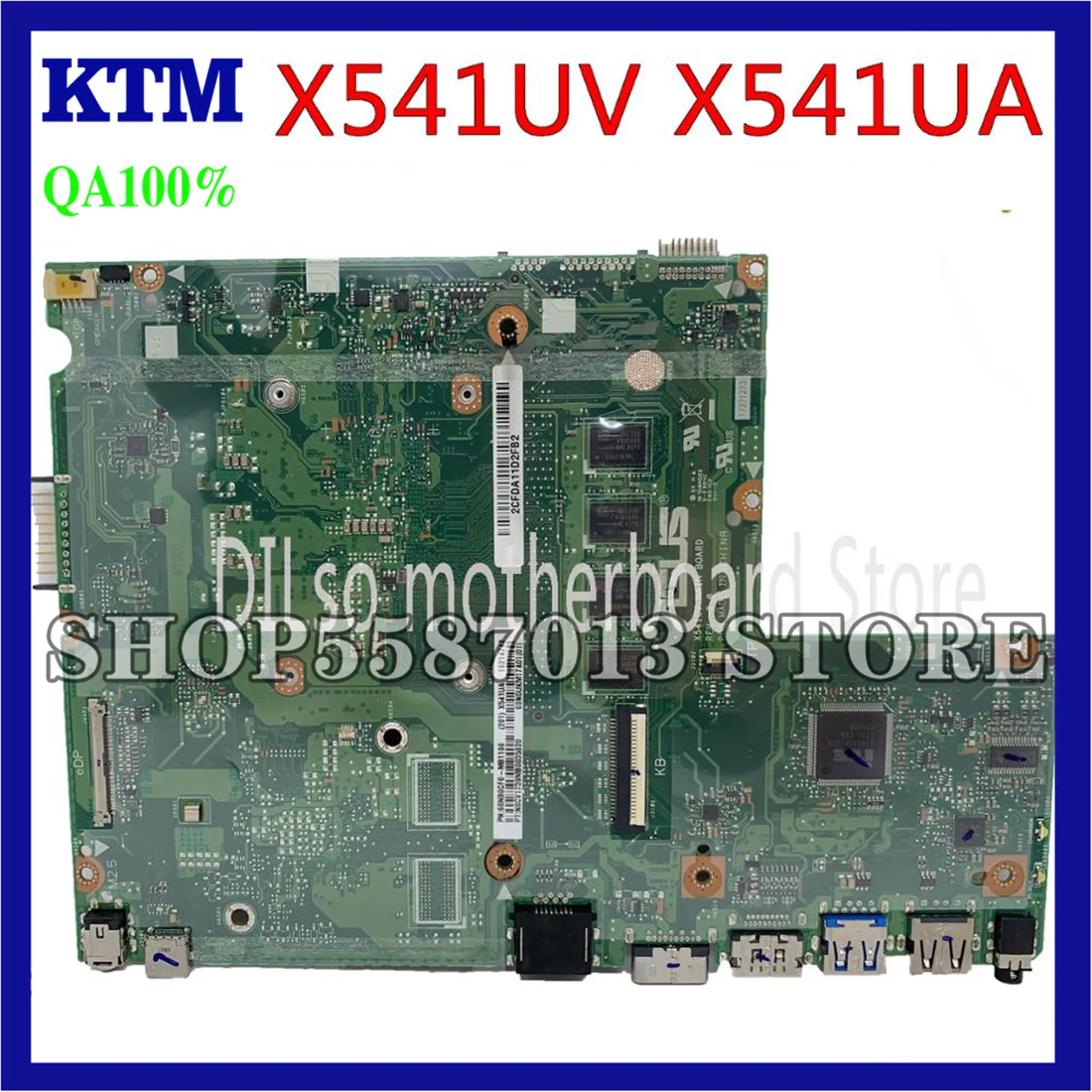 

KEFU X541UV fit For ASUS X541UA X541UJ X541UVK X541UQK Laptop Motherboard WITH I5-6200U 4GB MEMORY test Motherboard work 100%