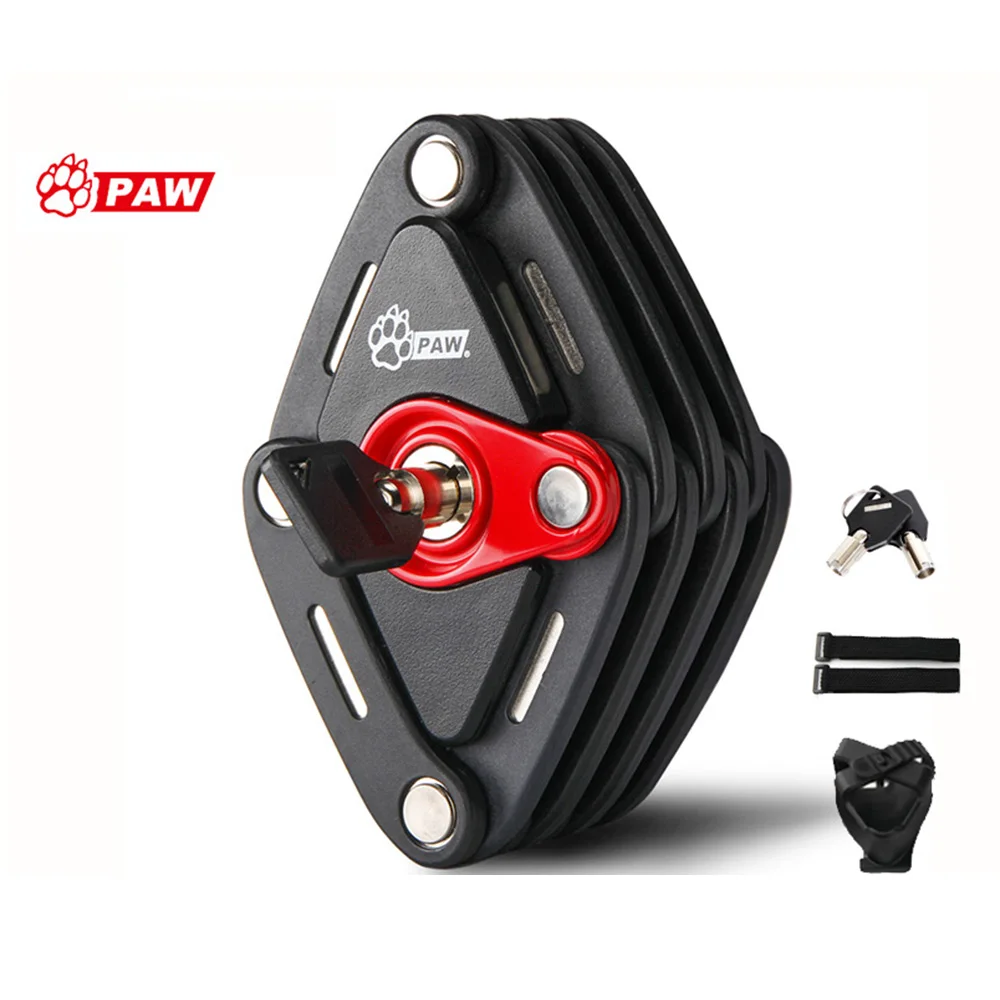 Складной велосипедный замок с 3 кнопками Гамбург сплав Противоугонная сильная