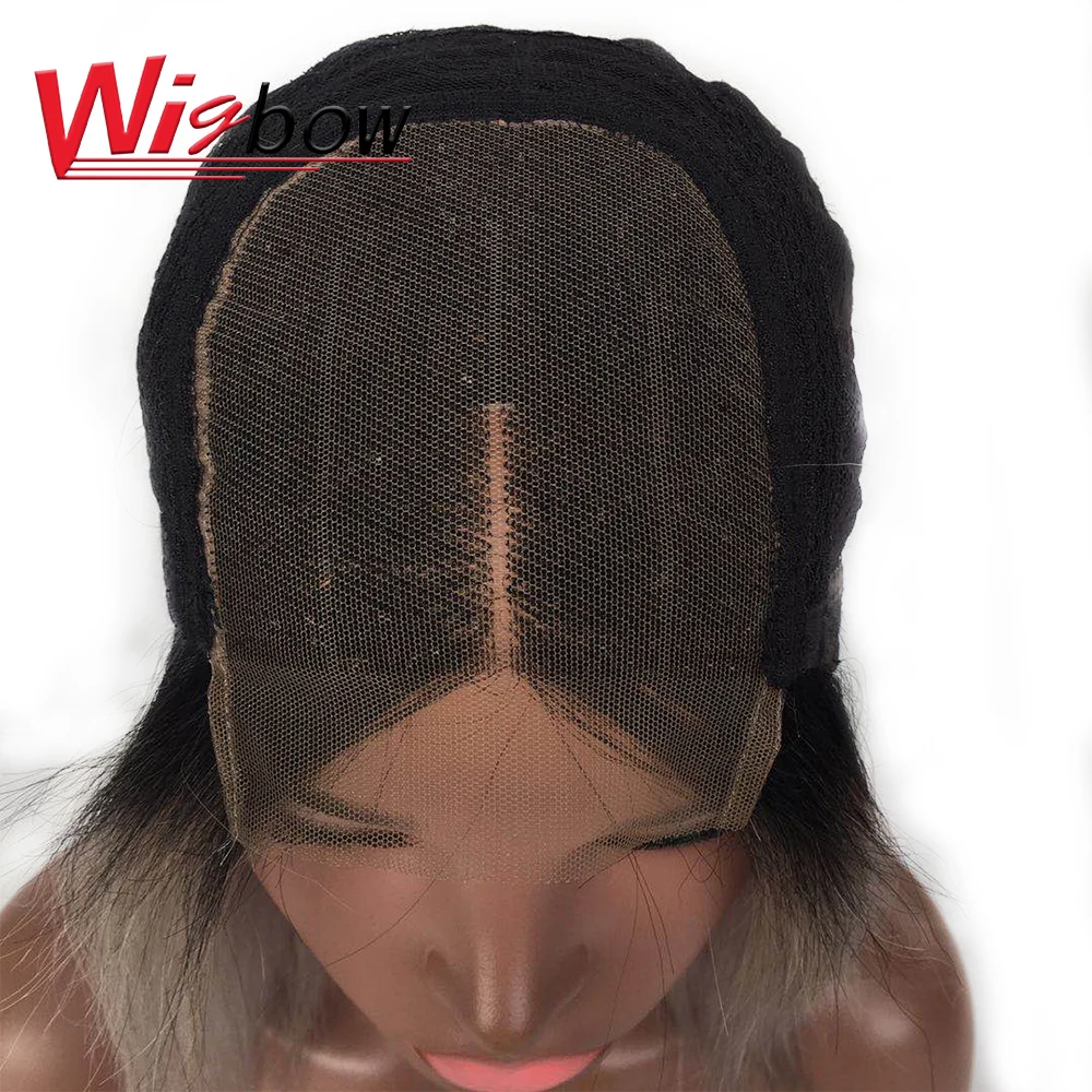 Парик с закрытием цветные серые человеческие волосы парики 4*4 Коричневые
