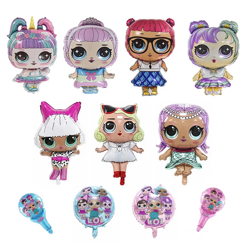 

LOL Suprise dolls anime Figure Balloon Toys birthday Party Room Dcorations Foil Balloons Toy Kids Girl's lols Toys Birthday Gift