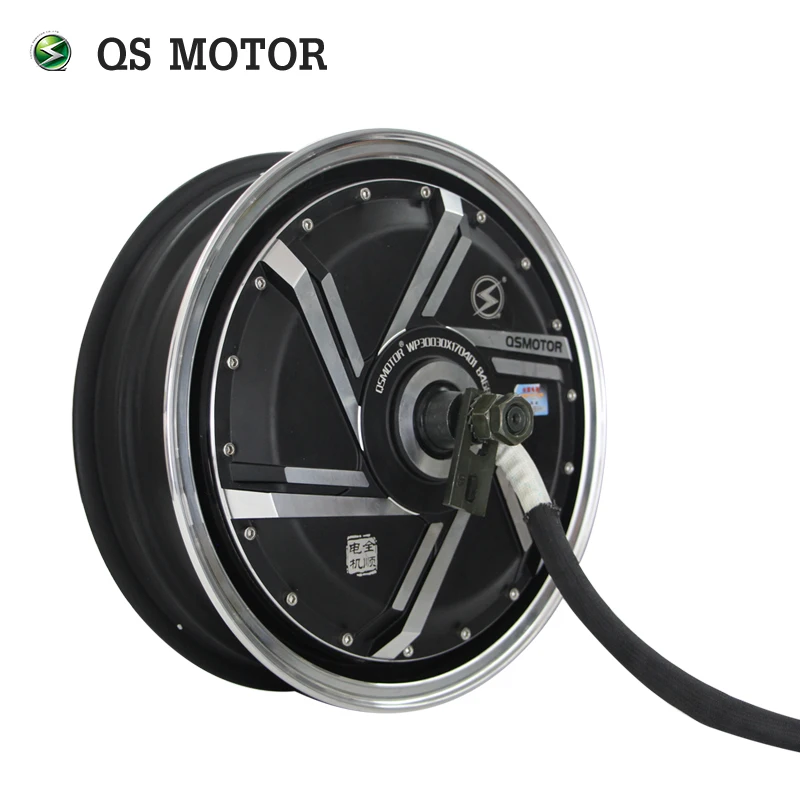 

QS Motor 13*3.5inch 3000W 273 V3 80kph BLDC Gearless Motor In-wheel Hub Motor for Electric Scooter